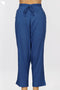 Cambric Cotton Pants In Cobalt Blue